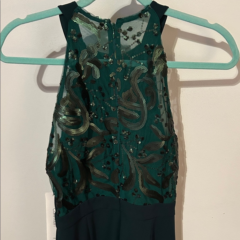 Calvin Klein Dark Green Halter Maxi Dress - Picture 4 of 6